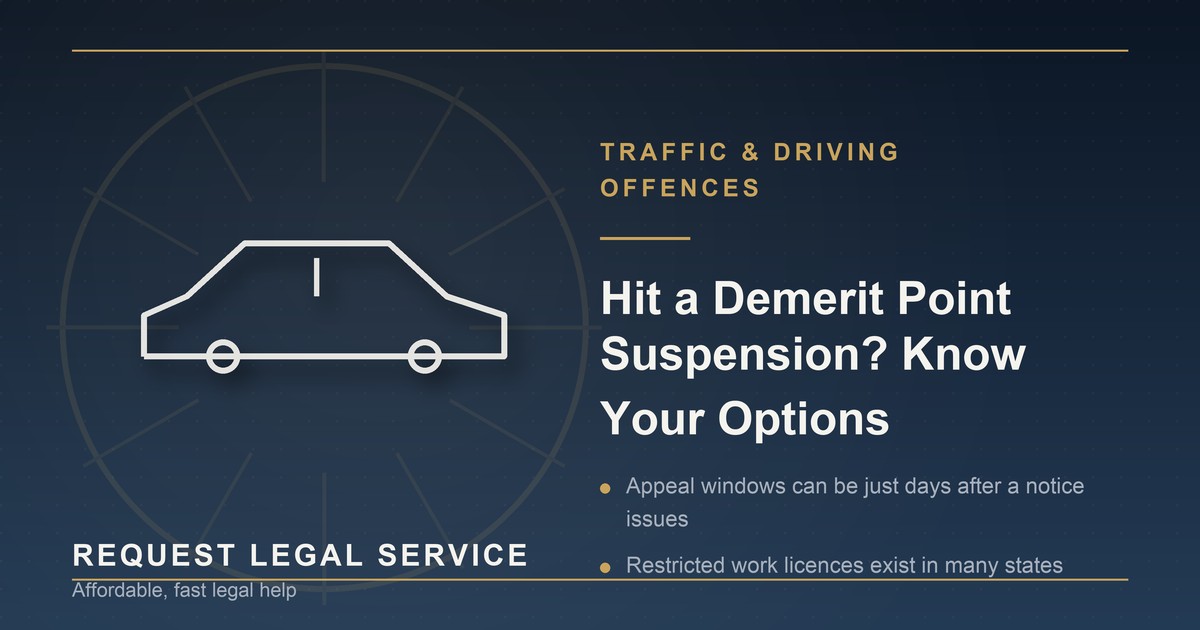 Hit a Demerit Point Suspension? Know Your Options