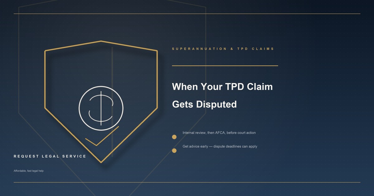 What to Do When Your TPD Claim Is Disputed or Denied