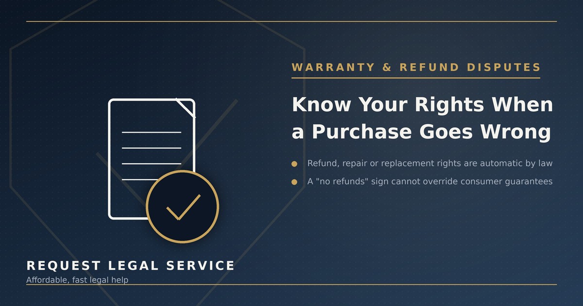 Faulty Product? Your Rights to a Repair, Replacement or Refund Under Australian Consumer Law